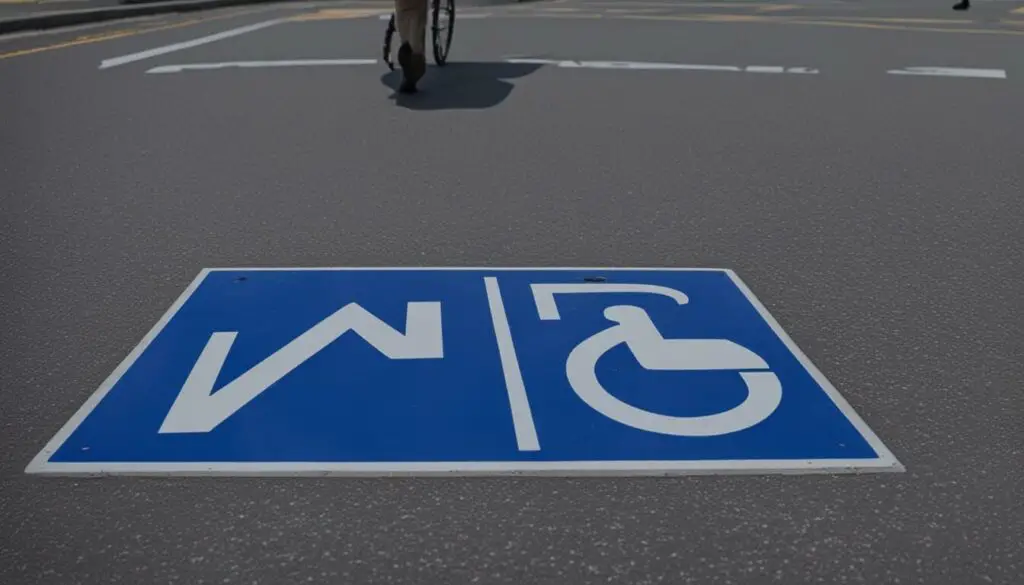 Handicap parking sign with a wheelchair symbol representing accessible parking for seniors