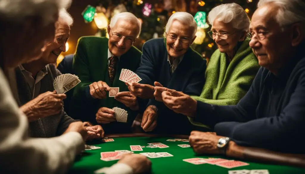 Senior Citizens Playing Cards