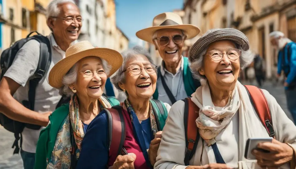 Senior citizens studying abroad