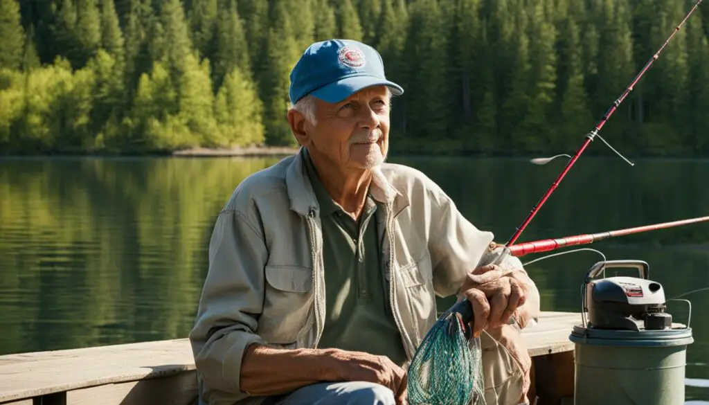 senior citizen fishing