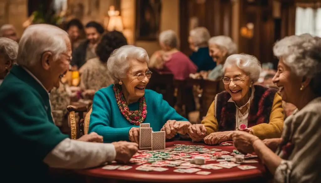 senior citizens enjoying a social activity