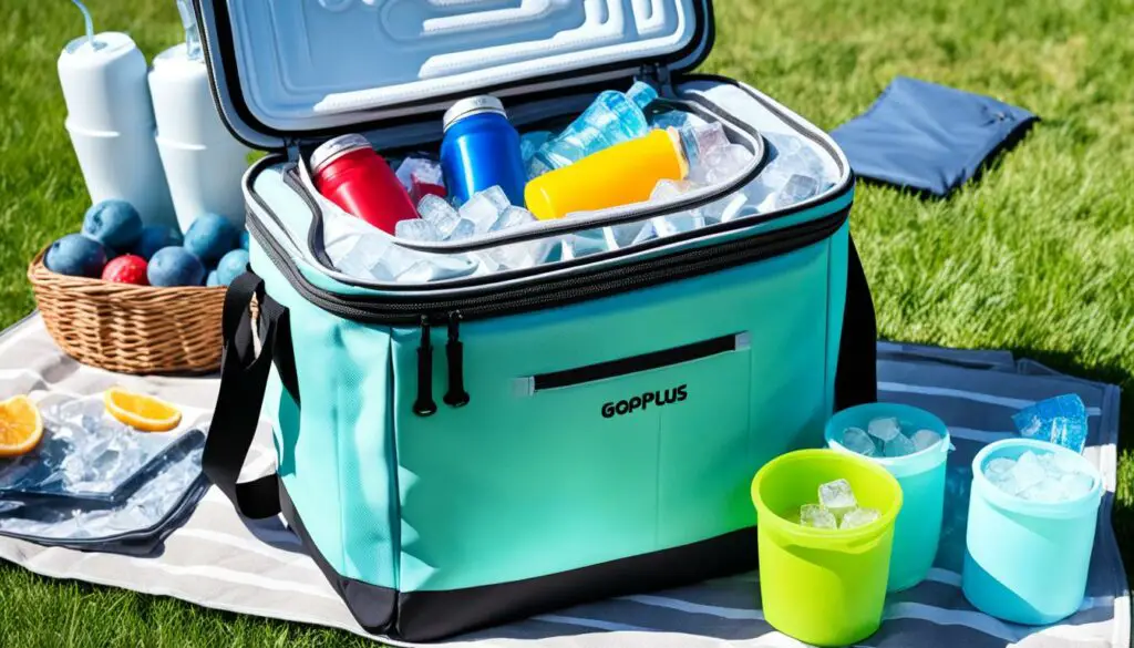 Goplus Collapsible Insulated Rolling Cooler