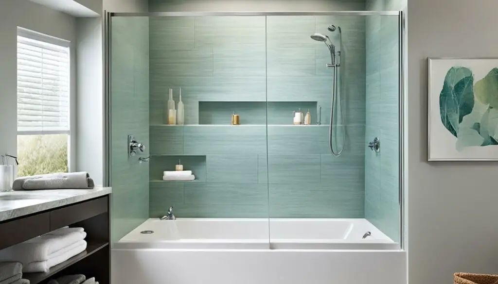 fiberglass tub shower combo