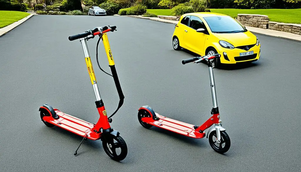 manual and auto folding scooters