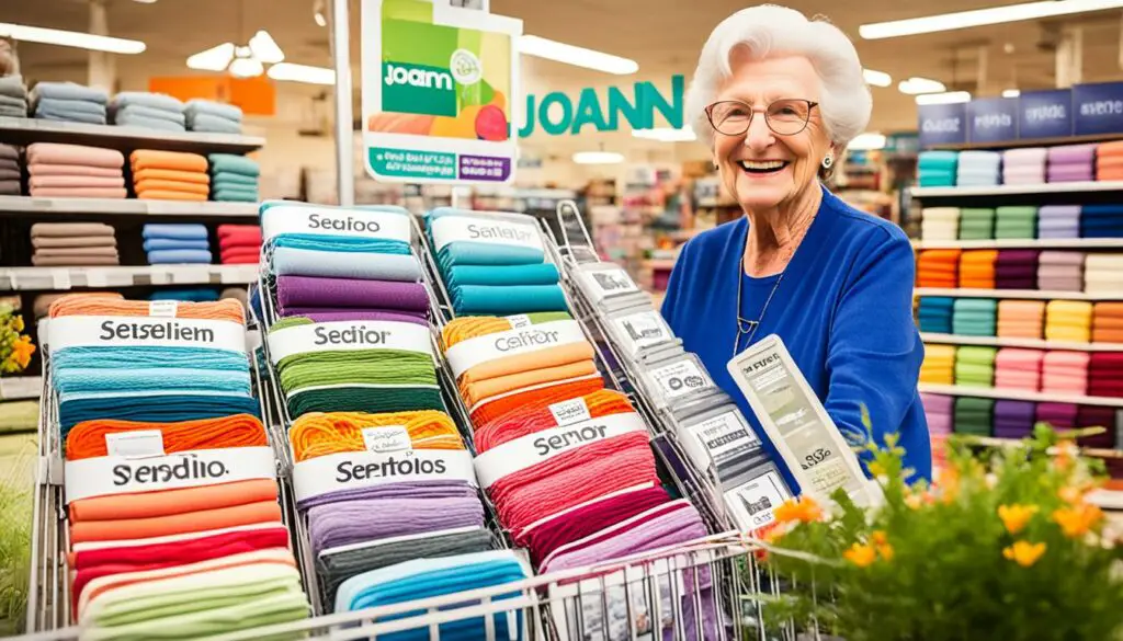 senior citizen discount at Joann