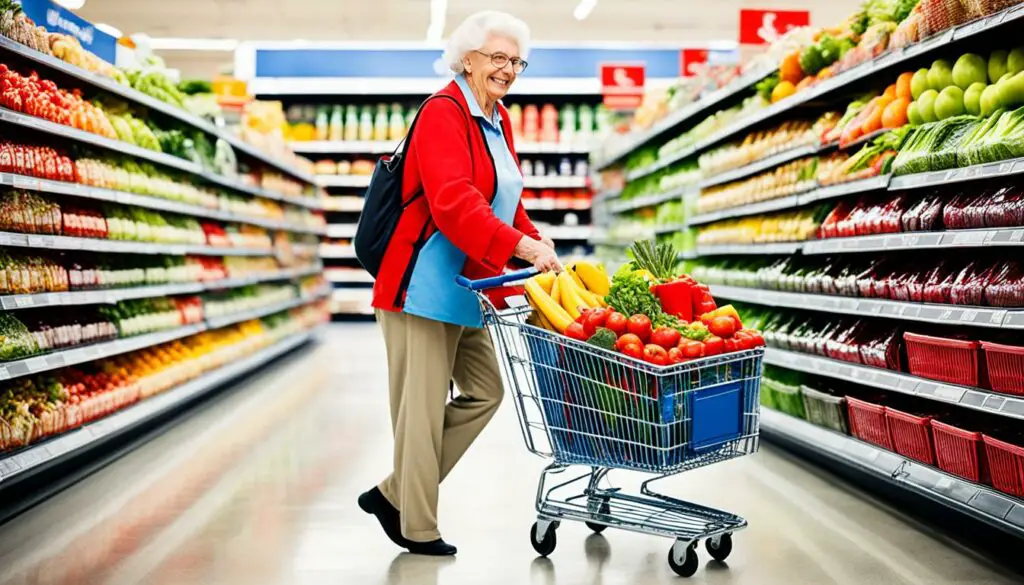 senior grocery cart