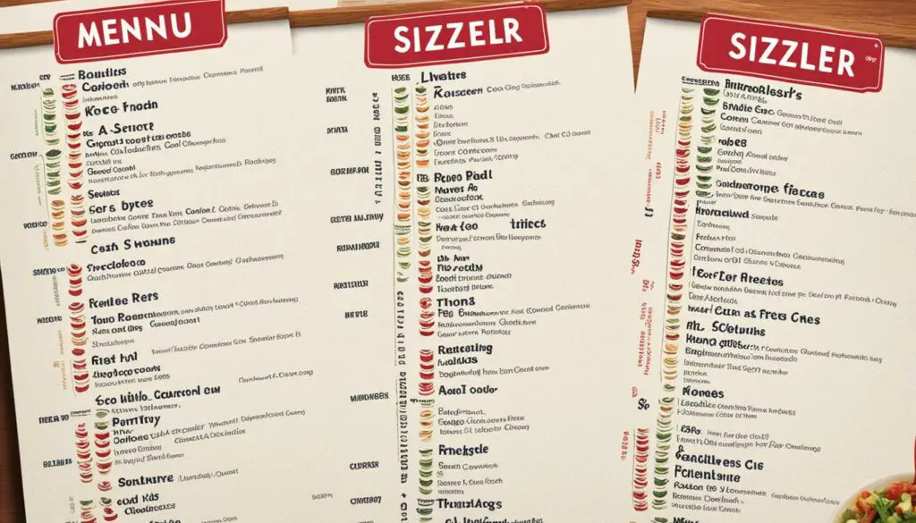 sizzler menu with prices